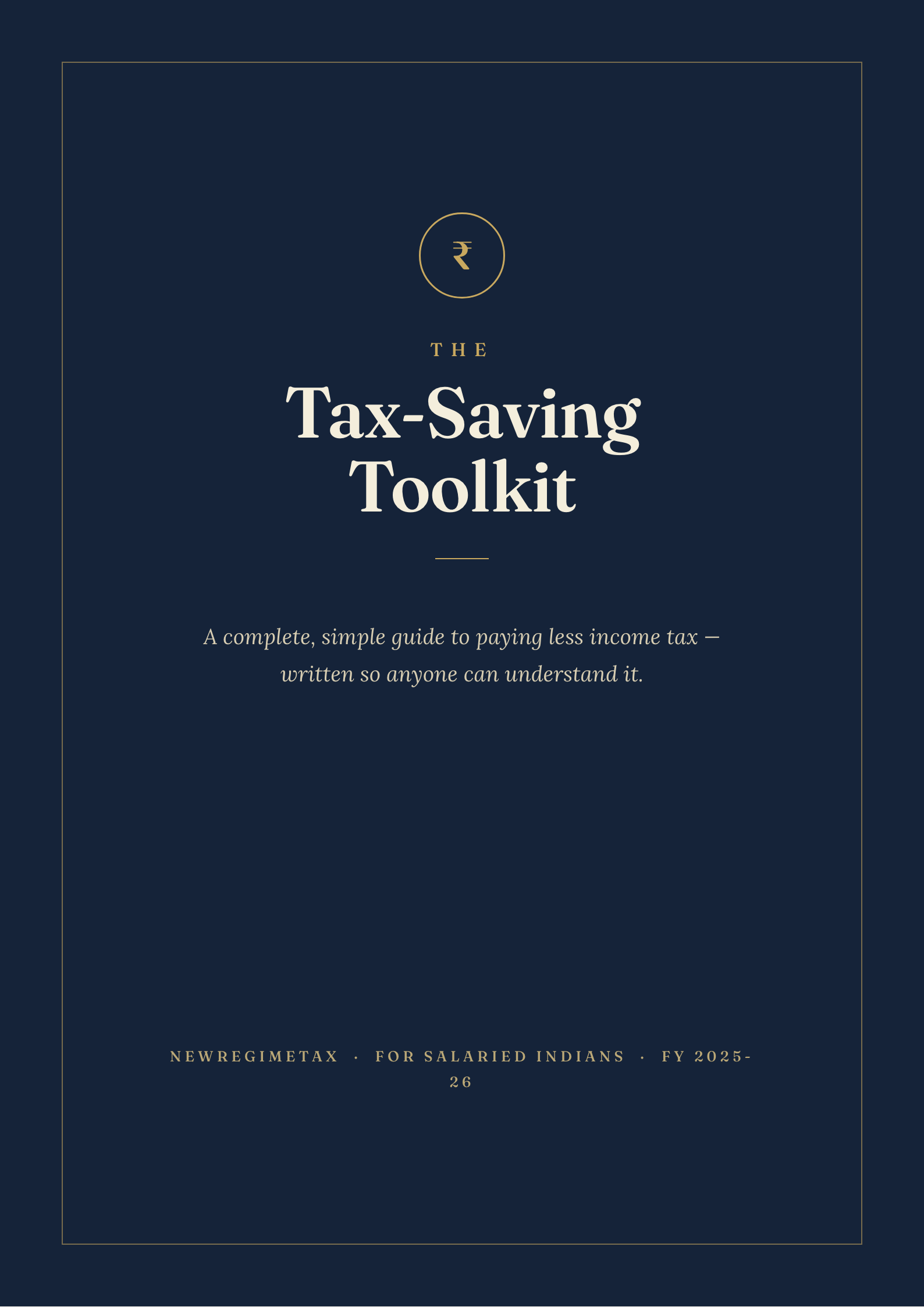 The Tax-Saving Toolkit — cover